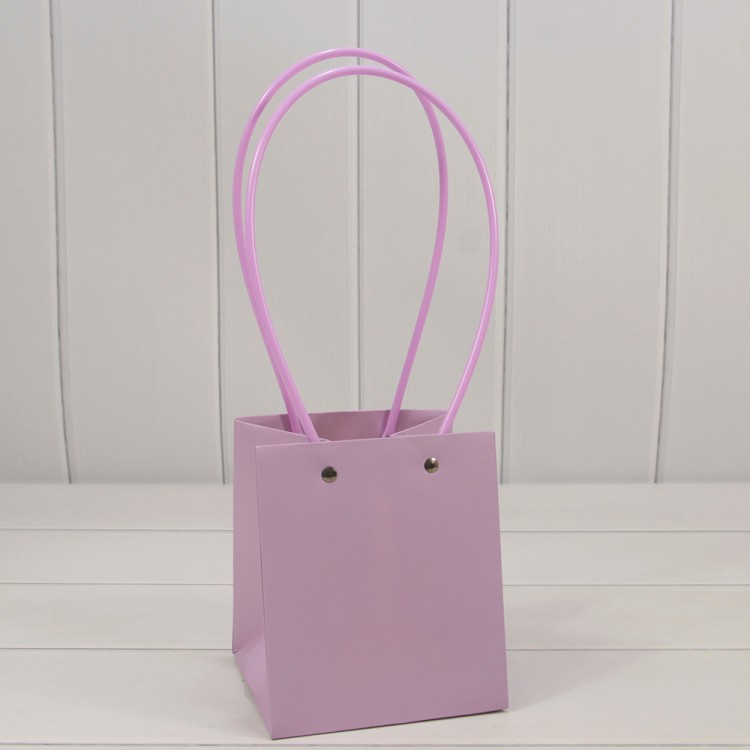 Пакет подарочный "Ваза для цветов" 13*13*15 Сиреневый 1/10 1/250 Арт: 000586G/2