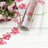 Плёнка 0,7м 500г прозрачная с печатью 15 Красный 1/10 Арт: 70015/2