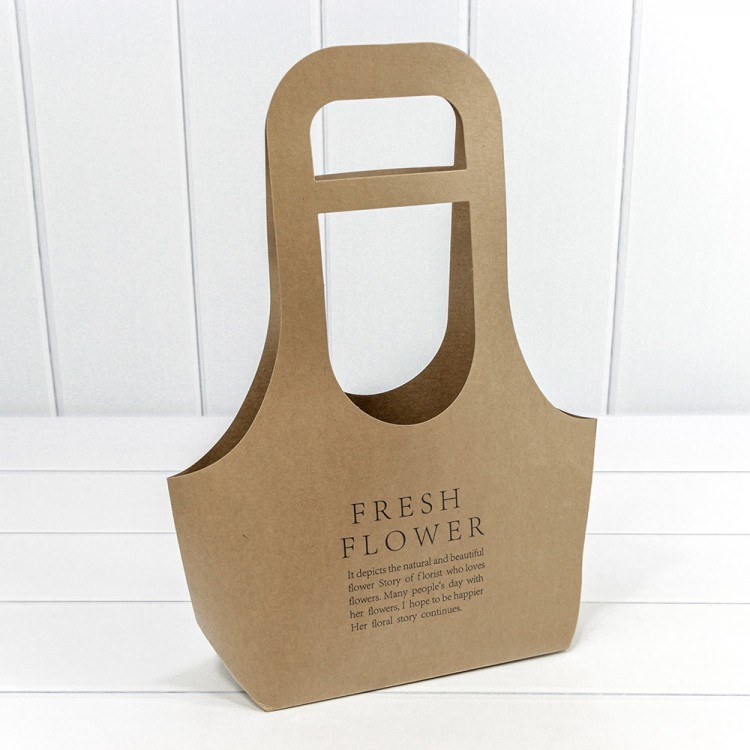 Пакет подарочный "Fresh Flower" Крафт 22*40*10 300г 1/10 1/250 Арт: 000165
