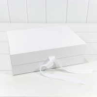 Коробка Прямоугольная 40*29*14 складная на магнитах Белый 1/32 Арт: 721360/417