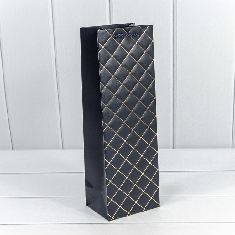 Пакет подарочный "Ромб" Синий 12*36*9 210г 1/20 1/120 Арт: 000391M/8