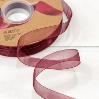 Лента Органза 1,5см*100ярд Бордовый 1/13 1/52 Арт: 559-15/1048