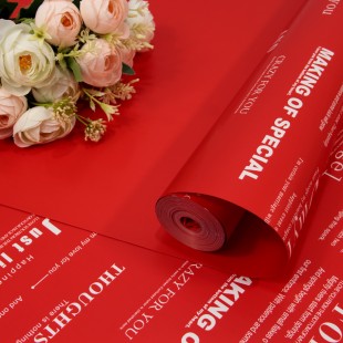 Плёнка 59см 800г с печатью 65мкм Красный-3546 1/6 1/12 Арт: 80077/3546