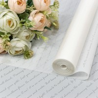 Плёнка 59см 800г матовая "Письмо" 55мкм Белый 1/6 1/12 Арт: 80008/2