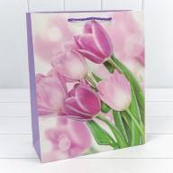 Пакет подарочный с блёстками "Тюльпаны" (микс 311) 26*32*12 210г 1/20 1/240 Арт: 000311C - Пакет подарочный с блёстками "Тюльпаны" (микс 311) 26*32*12 210г 1/20 1/240 Арт: 000311C