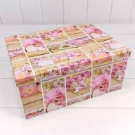 Коробки Прямоугольные Набор 1/10 34*26*15,3 "Коллаж с розами" 1/6 Арт: 721604/1490 - Коробки Прямоугольные Набор 1/10 34*26*15,3 "Коллаж с розами" 1/6 Арт: 721604/1490