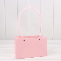 Пакет подарочный "Ваза для цветов" 22*13,5*10,5 230г Тёмно-розовый 1/10 1/120 Арт: 000170EA/182