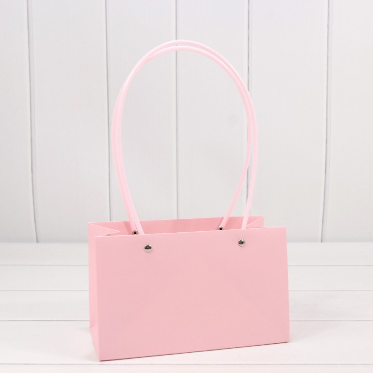 Пакет подарочный "Ваза для цветов" 22*13,5*10,5 230г Тёмно-розовый 1/10 1/120 Арт: 000170EA/182