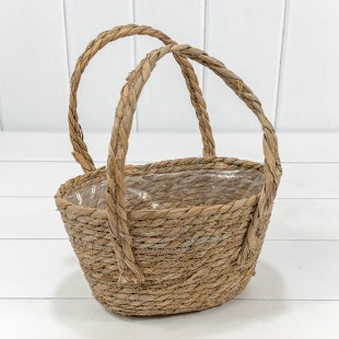 Корзина плетёная 26*15*15 (±5%) из камыша Натуральный 1/40 Арт: 420208/3
