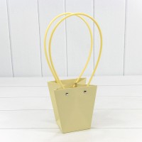 Пакет подарочный "Ваза для цветов" 12,5*12*8 210г Песочный 1/10 1/200 Арт: 000170H/7499