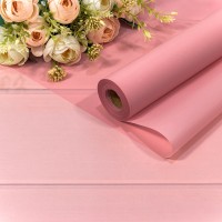 Плёнка 58см 800г матовая однотонная 55мкм Розовый-6050 1/12 Арт: 1857/6050