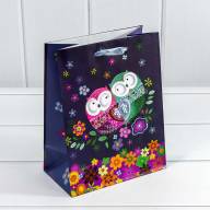 Пакет подарочный &quot;Сова&quot; (микс) 18*21,5*8 1/20 1/480 Арт: 00036E - Пакет подарочный "Сова" (микс) 18*21,5*8 1/20 1/480 Арт: 00036E