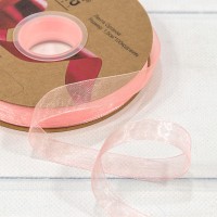 Лента Органза 1,5см*100ярд Персиковый 1/13 1/52 Арт: 559-15/1022