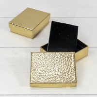 Коробка Прямоугольная 9*7*3 "Кожа крокодила" Золотой 1/12 1/240 Арт: 62679/5