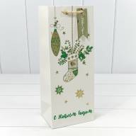 Пакет подарочный &quot;Новый год&quot; (микс 434) 14*35*11 210г 1/20 1/240 Арт: 300434M - Пакет подарочный "Новый год" (микс 434) 14*35*11 210г 1/20 1/240 Арт: 300434M