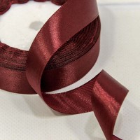 Лента Атласная Сатин 2см*25ярд Тёмный красно-коричневый 1/10 1/400 Арт: 562-20/124