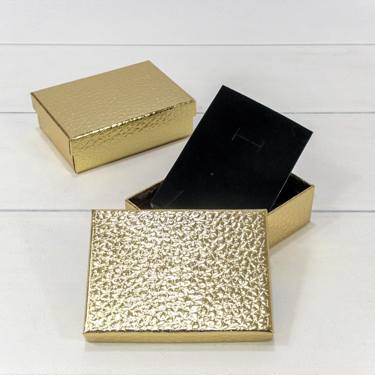 Коробка Прямоугольная 11*8*3,4 "Кожа крокодила" Золотой 1/12 1/240 Арт: 626811/5