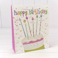 Пакет подарочный &quot;Happy birthday&quot; (микс) 26*32*10 210г 1/20 1/240 Арт: 000269C - Пакет подарочный "Happy birthday" (микс) 26*32*10 210г 1/20 1/240 Арт: 000269C