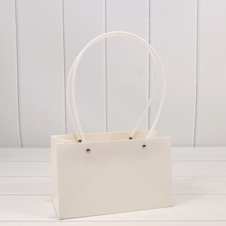 Пакет подарочный "Ваза для цветов" 22*13,5*10,5 Белый 1/10 1/120 Арт: 000170EA/7