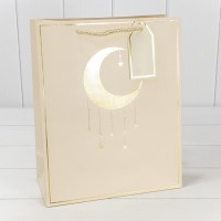 Пакет подарочный с тиснением "Полумесяц" (291) 26*32*12 210г Бежевый 1/20 1/240 Арт: 000291C/5