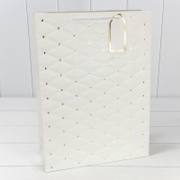 Пакет подарочный с тиснением (549) 31*42*12 210г Белый 1/20 1/80 Арт: 000549A/1