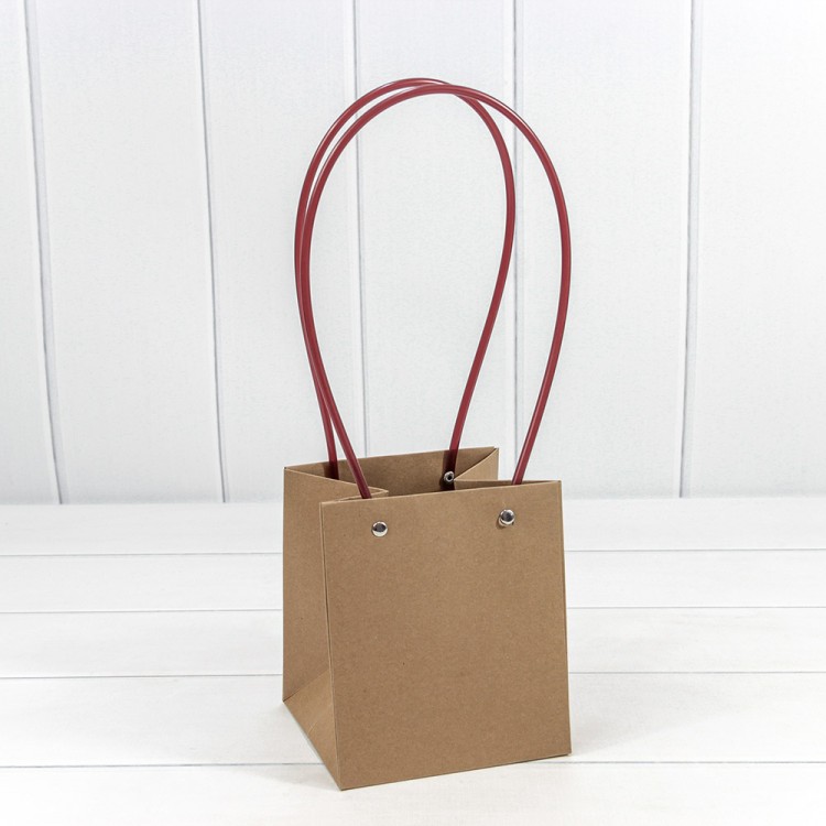 Пакет подарочный "Ваза для цветов" 15*13*13 230г Крафт 1/10 1/120 Арт: 000170P