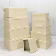 Коробки Прямоугольные Набор 1/10 34*26*15,3 Бежевый 1/6 Арт: 721604/1900 - Коробки Прямоугольные Набор 1/10 34*26*15,3 Бежевый 1/6 Арт: 721604/1900