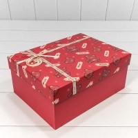 Коробки Прямоугольные Набор 1/3 29*22*13 с бантом "Just for you" Красный 1/24 Арт: 720314/7