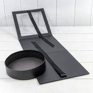 Коробка подарочная 25*26*23 с окошком и бантом "Круг" Чёрный 1/24 Арт: 720964/9 - Коробка подарочная 25*26*23 с окошком и бантом "Круг" Чёрный 1/24 Арт: 720964/9