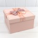 Коробки Квадратные Набор 1/3 21*21*12,3 с бантом Персиковый 1/18 Арт: 721628/2