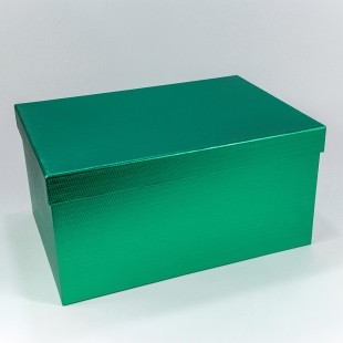 Коробки Прямоугольные Набор 1/10 50*35*25 "Зигзаги" Зелёный 1/1 Арт: 7210808/0017