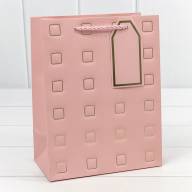 Пакет подарочный с тиснением &quot;Квадратики&quot; (микс) 18*23*10 210г 1/20 1/360 Арт: 000881E - Пакет подарочный с тиснением "Квадратики" (микс) 18*23*10 210г 1/20 1/360 Арт: 000881E