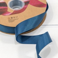 Лента Репсовая 2,5см*100ярд Класс А Глубокий синий 1/8 1/32 Арт: 597-25/37