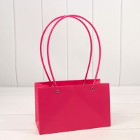 Пакет подарочный "Ваза для цветов" 22*13,5*10,5 230г Малиновый 1/10 1/120 Арт: 000170EA/2040