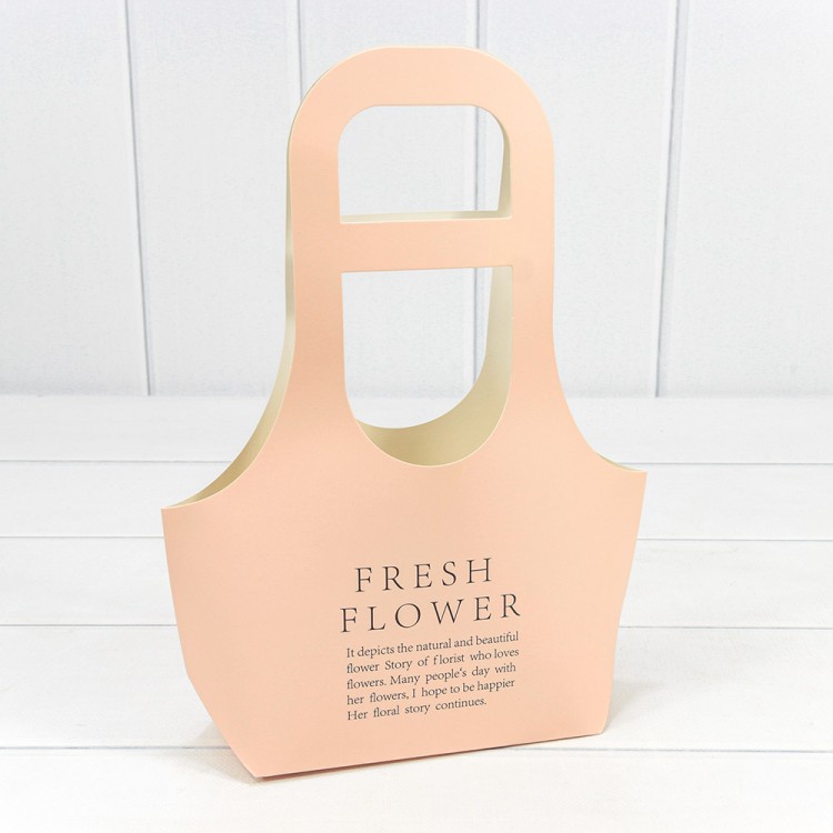 Пакет подарочный "Fresh Flower" Персиковый 17*32*7,5 300г 1/10 1/300 Арт: 000178/33