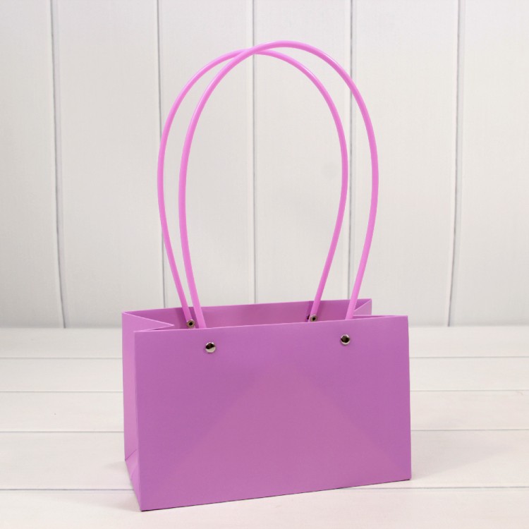 Пакет подарочный "Ваза для цветов" 22*13,5*10,5 Тёмно-сиреневый 1/10 1/120 Арт: 000170EA/2066