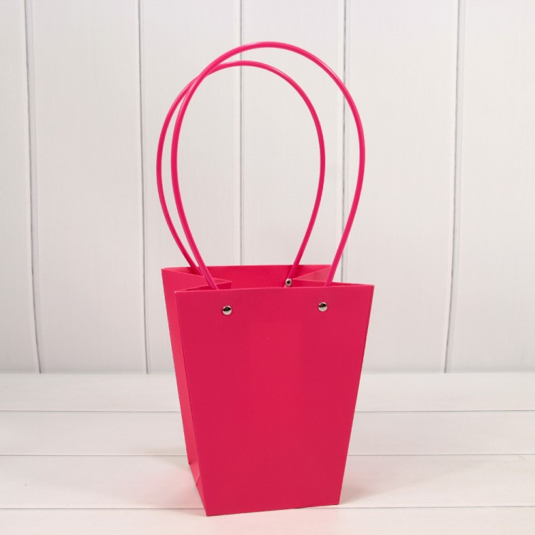 Пакет подарочный "Ваза для цветов" 20*17*12 230г Малиновый 1/10 1/120 Арт: 000170E/2040