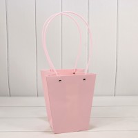 Пакет подарочный "Ваза для цветов" 20*17*12 230г Бледно-розовый 1/10 1/120 Арт: 000170E/670