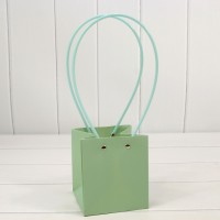 Пакет подарочный "Ваза для цветов" 13*11,5*11,5 230г Бледно-зелёный 1/10 1/150 Арт: 000170F/559